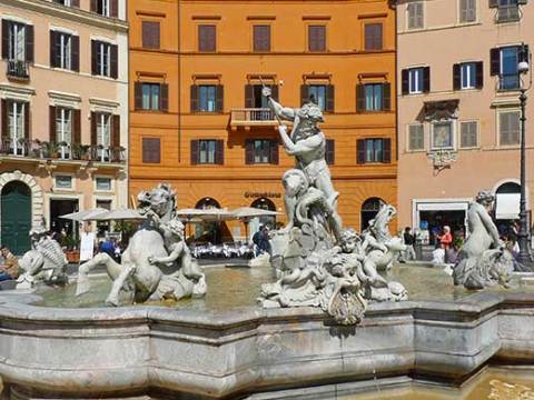 navona-slide Neptune Fountain in Navona Square, Rome