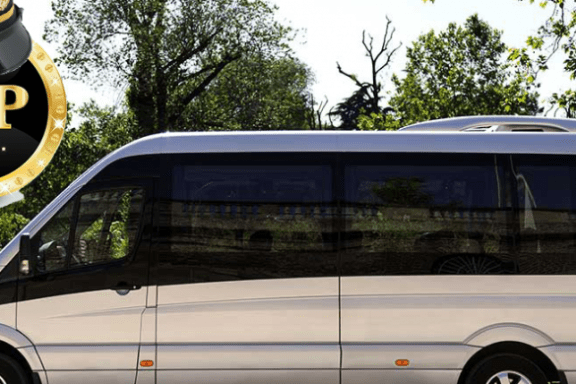 Grey Van for the driving tour